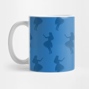 Hula Girls Blue Mug